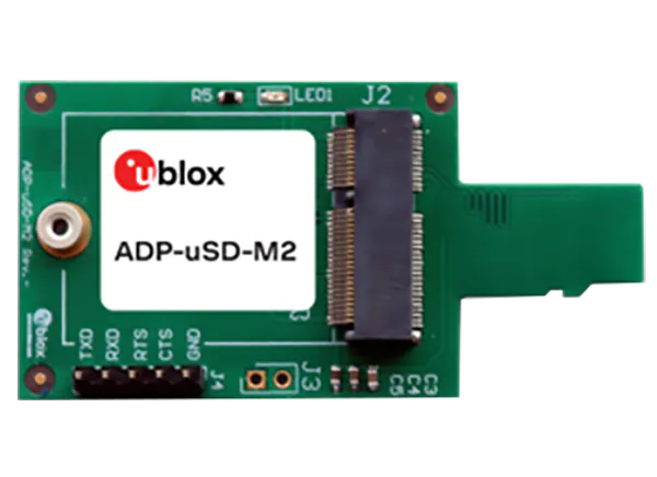 u-blox ADP-uSD-M2 MicroSD到M.2适配器的介绍、特性、及应用